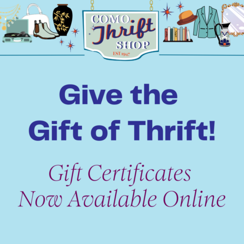 COMO Thrift Shop Gift Certificate